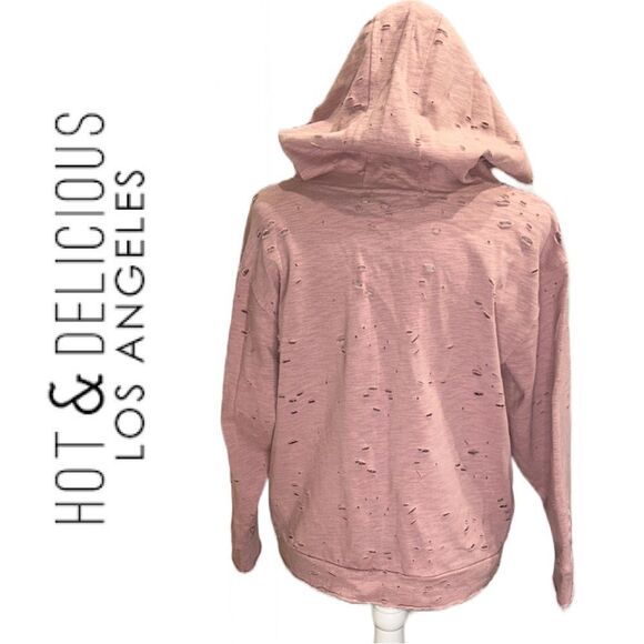 Hot & Delicious‎ Women’s Hooded Distressed Top - Size S - Picture 2 of 2